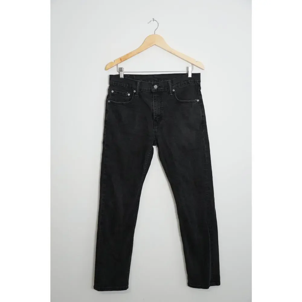 Levi‎ Strauss & Co 502 Men's Black Denim Jeans 33Wx32L